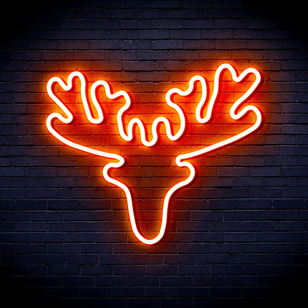 ADVPRO Deer Head Ultra-Bright LED Neon Sign fnu0170 - Orange