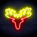 ADVPRO Deer Head Ultra-Bright LED Neon Sign fnu0170 - Red & Yellow