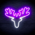 ADVPRO Deer Head Ultra-Bright LED Neon Sign fnu0170 - White & Purple