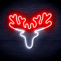 ADVPRO Deer Head Ultra-Bright LED Neon Sign fnu0170 - White & Red