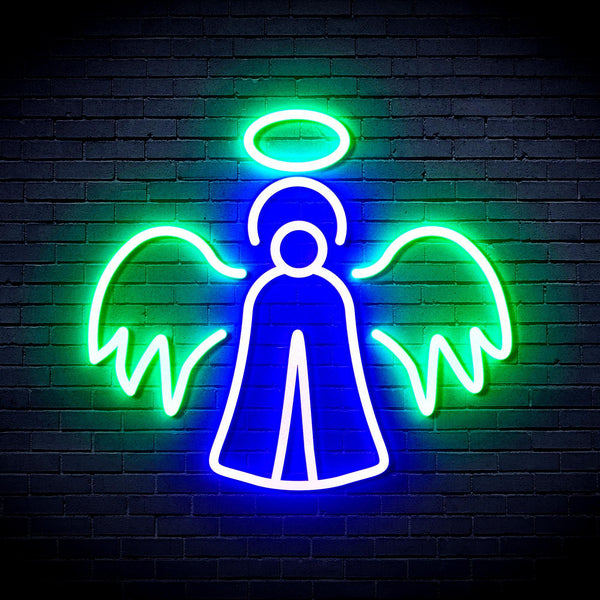 ADVPRO Angel Ultra-Bright LED Neon Sign fnu0173 - Green & Blue