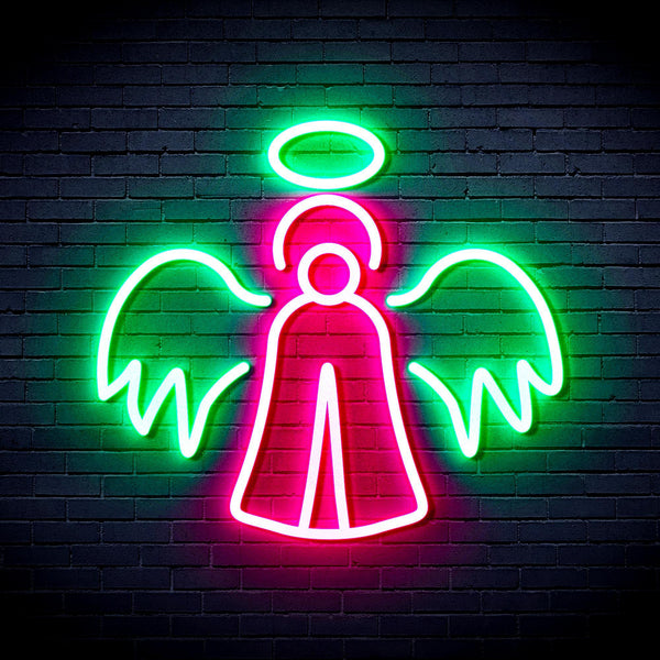 ADVPRO Angel Ultra-Bright LED Neon Sign fnu0173 - Green & Pink