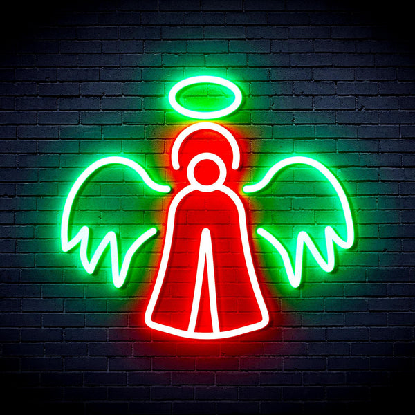 ADVPRO Angel Ultra-Bright LED Neon Sign fnu0173 - Green & Red
