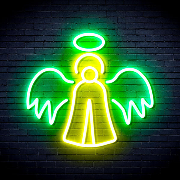 ADVPRO Angel Ultra-Bright LED Neon Sign fnu0173 - Green & Yellow