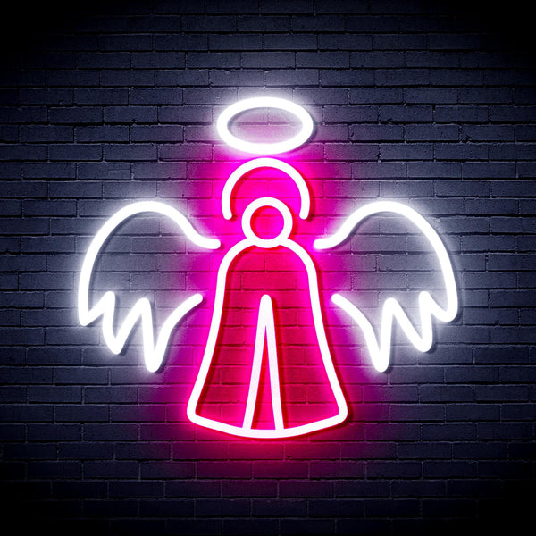 ADVPRO Angel Ultra-Bright LED Neon Sign fnu0173 - White & Pink