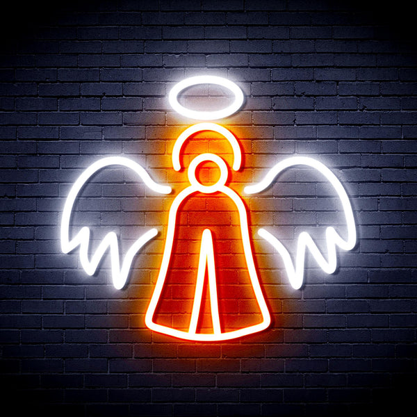ADVPRO Angel Ultra-Bright LED Neon Sign fnu0173 - White & Orange