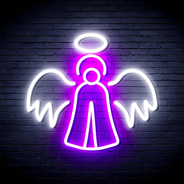 ADVPRO Angel Ultra-Bright LED Neon Sign fnu0173 - White & Purple
