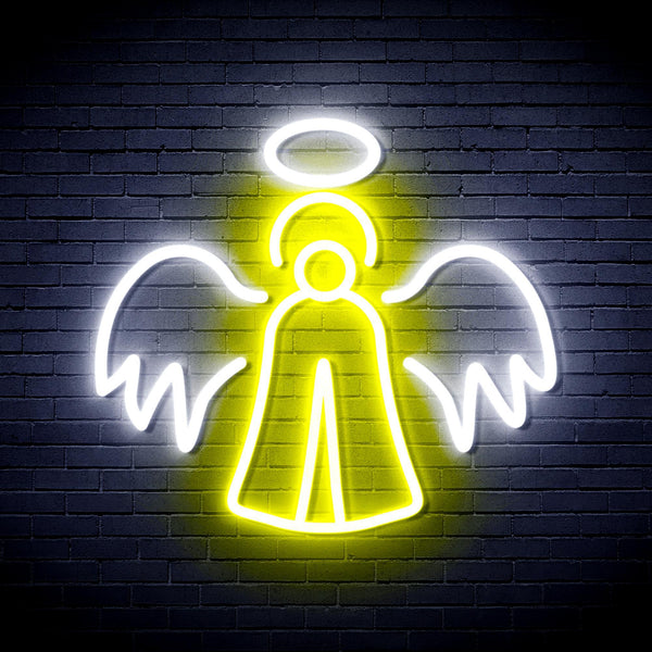ADVPRO Angel Ultra-Bright LED Neon Sign fnu0173 - White & Yellow