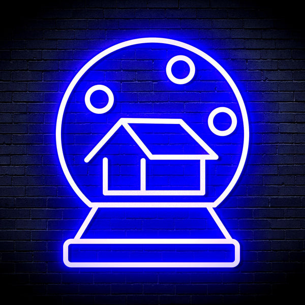 ADVPRO House with Snowflake Ultra-Bright LED Neon Sign fnu0174 - Blue