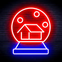 ADVPRO House with Snowflake Ultra-Bright LED Neon Sign fnu0174 - Blue & Red