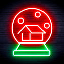 ADVPRO House with Snowflake Ultra-Bright LED Neon Sign fnu0174 - Green & Red