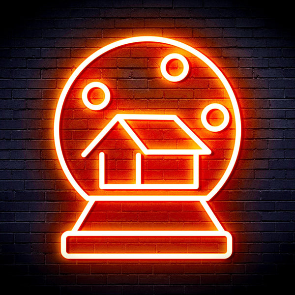 ADVPRO House with Snowflake Ultra-Bright LED Neon Sign fnu0174 - Orange