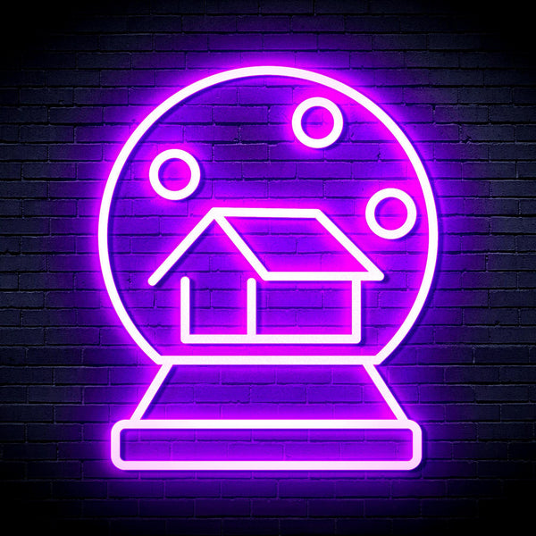 ADVPRO House with Snowflake Ultra-Bright LED Neon Sign fnu0174 - Purple