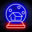 ADVPRO House with Snowflake Ultra-Bright LED Neon Sign fnu0174 - Red & Blue