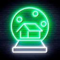ADVPRO House with Snowflake Ultra-Bright LED Neon Sign fnu0174 - White & Green