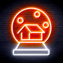 ADVPRO House with Snowflake Ultra-Bright LED Neon Sign fnu0174 - White & Orange