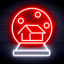 ADVPRO House with Snowflake Ultra-Bright LED Neon Sign fnu0174 - White & Red