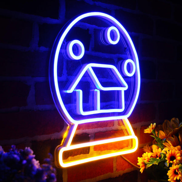 ADVPRO House with Snowflake Ultra-Bright LED Neon Sign fnu0174