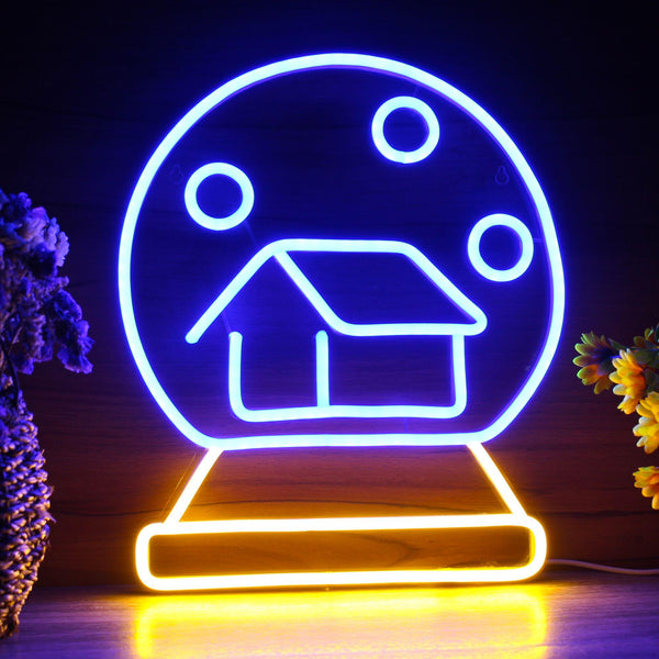ADVPRO House with Snowflake Ultra-Bright LED Neon Sign fnu0174