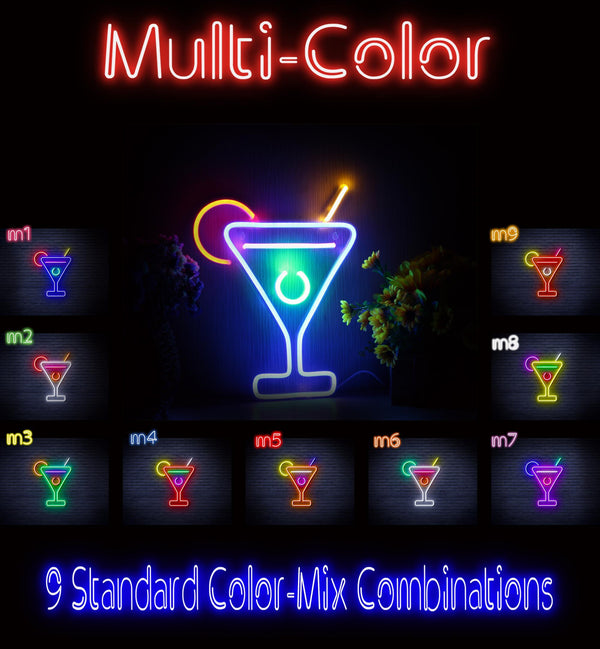 ADVPRO Martini Ultra-Bright LED Neon Sign fnu0176 - Multi-Color