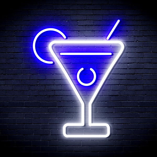 ADVPRO Martini Ultra-Bright LED Neon Sign fnu0176 - White & Blue