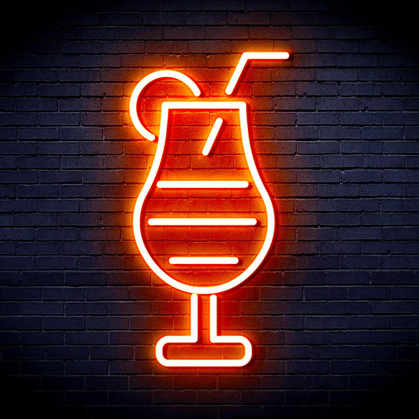 ADVPRO Cocktail Drinks Ultra-Bright LED Neon Sign fnu0177 - Orange
