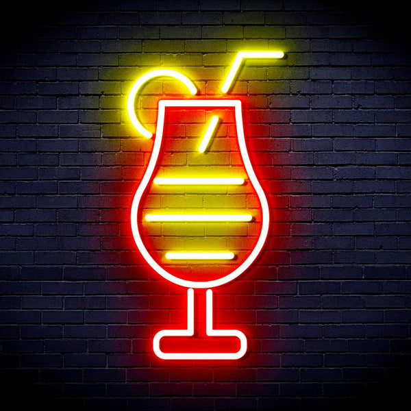 ADVPRO Cocktail Drinks Ultra-Bright LED Neon Sign fnu0177 - Red & Yellow