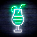 ADVPRO Cocktail Drinks Ultra-Bright LED Neon Sign fnu0177 - White & Green