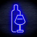 ADVPRO Wine Bottle with Glass Ultra-Bright LED Neon Sign fnu0178 - Blue