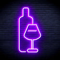 ADVPRO Wine Bottle with Glass Ultra-Bright LED Neon Sign fnu0178 - Purple