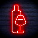 ADVPRO Wine Bottle with Glass Ultra-Bright LED Neon Sign fnu0178 - Red