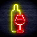 ADVPRO Wine Bottle with Glass Ultra-Bright LED Neon Sign fnu0178 - Red & Yellow