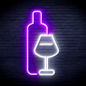 ADVPRO Wine Bottle with Glass Ultra-Bright LED Neon Sign fnu0178 - White & Purple