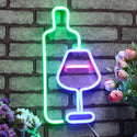 ADVPRO Wine Bottle with Glass Ultra-Bright LED Neon Sign fnu0178