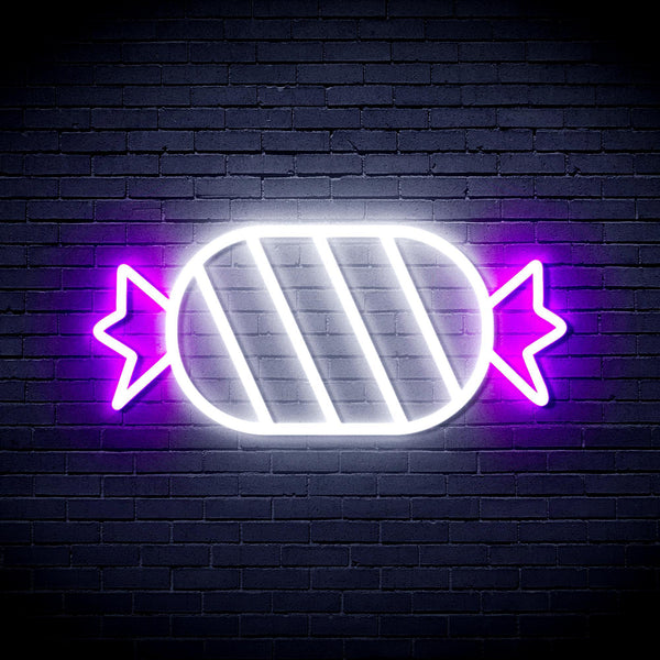 ADVPRO Candy Ultra-Bright LED Neon Sign fnu0180 - White & Purple