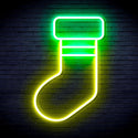 ADVPRO Christmas Sock Ultra-Bright LED Neon Sign fnu0181 - Green & Yellow