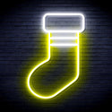 ADVPRO Christmas Sock Ultra-Bright LED Neon Sign fnu0181 - White & Yellow