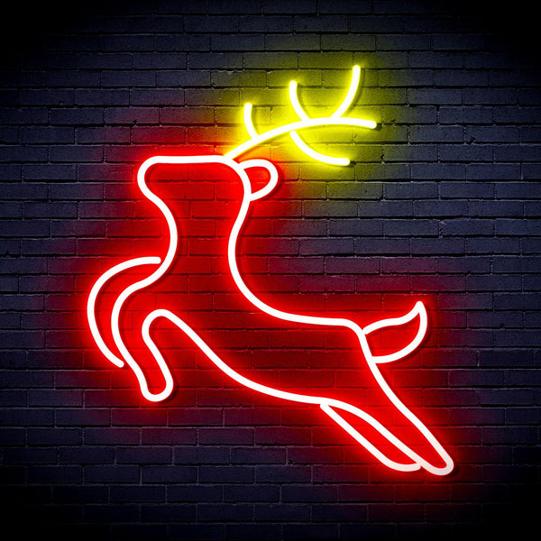 ADVPRO Deer Ultra-Bright LED Neon Sign fnu0182 - Red & Yellow