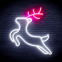 ADVPRO Deer Ultra-Bright LED Neon Sign fnu0182 - White & Pink
