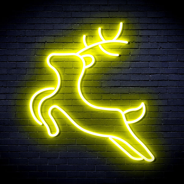 ADVPRO Deer Ultra-Bright LED Neon Sign fnu0182 - Yellow