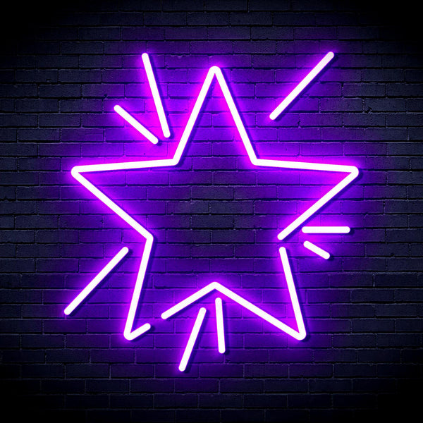 ADVPRO Flashing Star Ultra-Bright LED Neon Sign fnu0183 - Purple