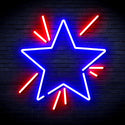ADVPRO Flashing Star Ultra-Bright LED Neon Sign fnu0183 - Red & Blue