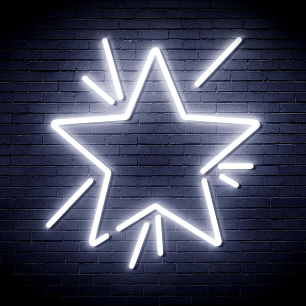 ADVPRO Flashing Star Ultra-Bright LED Neon Sign fnu0183 - White