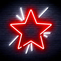 ADVPRO Flashing Star Ultra-Bright LED Neon Sign fnu0183 - White & Red
