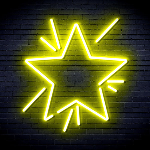 ADVPRO Flashing Star Ultra-Bright LED Neon Sign fnu0183 - Yellow