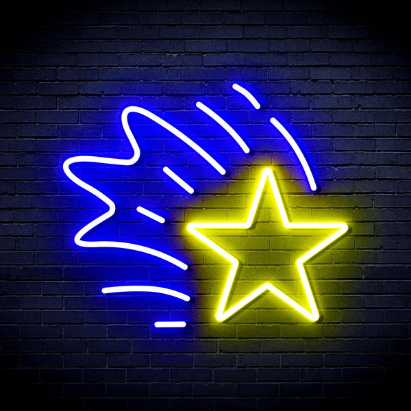 ADVPRO Meteor Ultra-Bright LED Neon Sign fnu0184 - Blue & Yellow