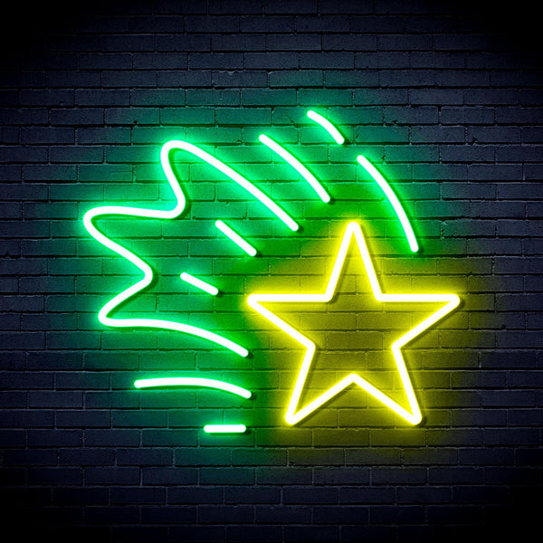 ADVPRO Meteor Ultra-Bright LED Neon Sign fnu0184 - Green & Yellow