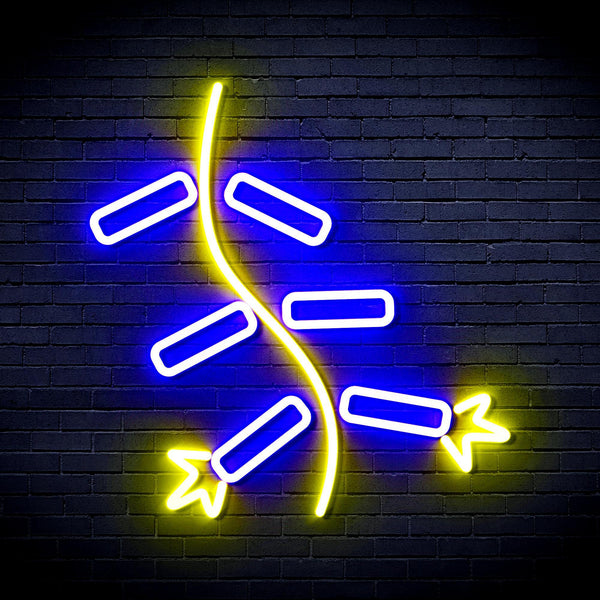 ADVPRO Firecracker Ultra-Bright LED Neon Sign fnu0185 - Blue & Yellow