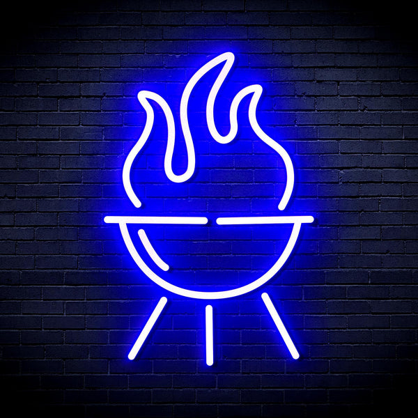 ADVPRO Barbecue Grill Ultra-Bright LED Neon Sign fnu0186 - Blue