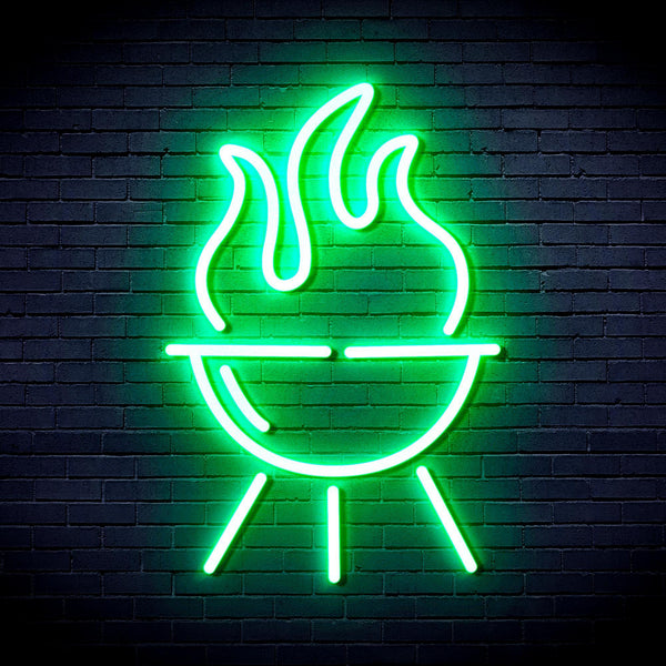 ADVPRO Barbecue Grill Ultra-Bright LED Neon Sign fnu0186 - Golden Yellow
